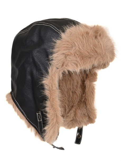 Χειμερινός σκούφος ushanka - μαύρος