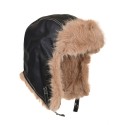 Χειμερινός σκούφος ushanka - μαύρος