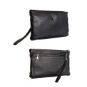 Μαύρη ανδρική τσάντα clutch από φυσικό δέρμα