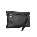 Μαύρη ανδρική τσάντα clutch από φυσικό δέρμα