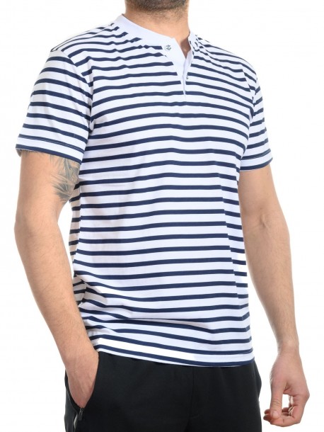 Μπλουζάκι NAVY με κουπιά 