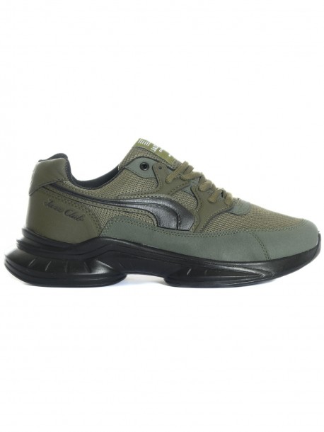 Ανδρικά sneakers σε πράσινο και μαύρο χρώμα