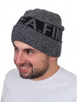Ανδρικό χειμερινό καπέλο σε γκρι χρώμα