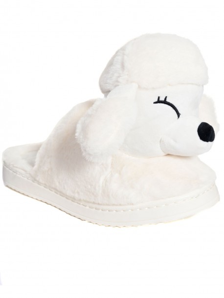 Pantophles Poodle - aspro